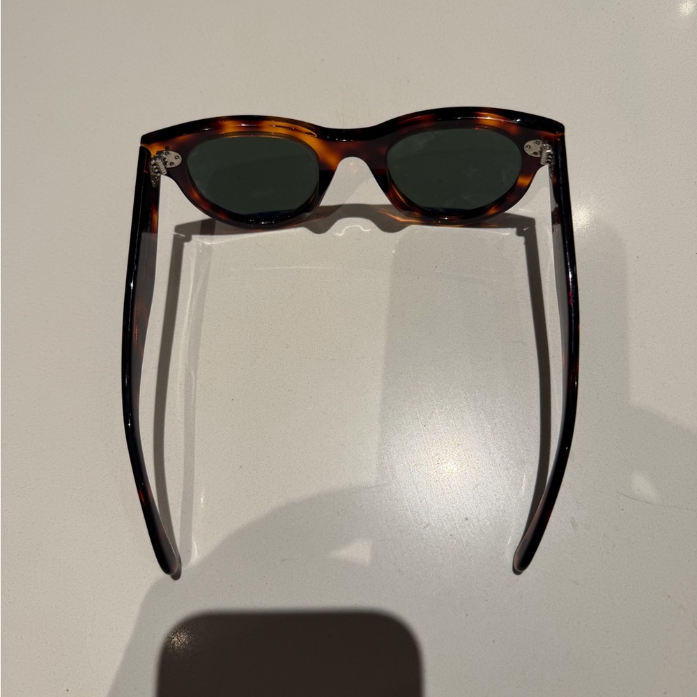 Celine Tortoise Blonde Rectangle Sunglasses with Grey Lenses - Picture 4 of 8